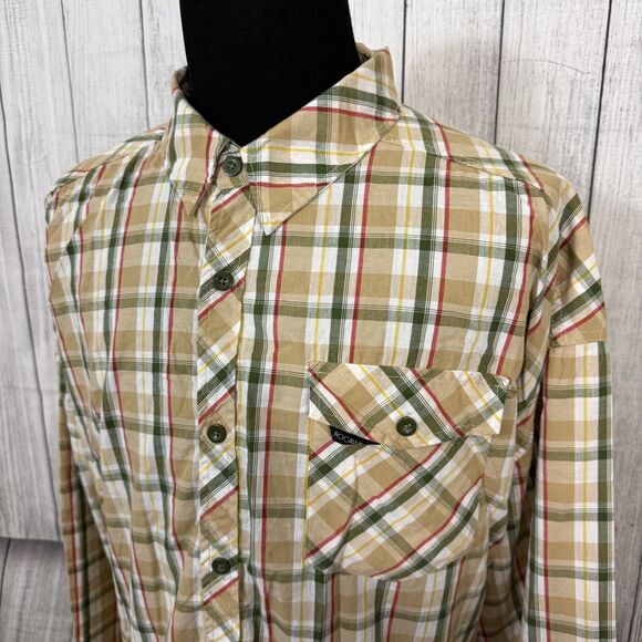 Rocawear Mens 5XB Multicolor Check Long Sleeve Button-Front Shirt Y2K Streetwear - Picture 2 of 5